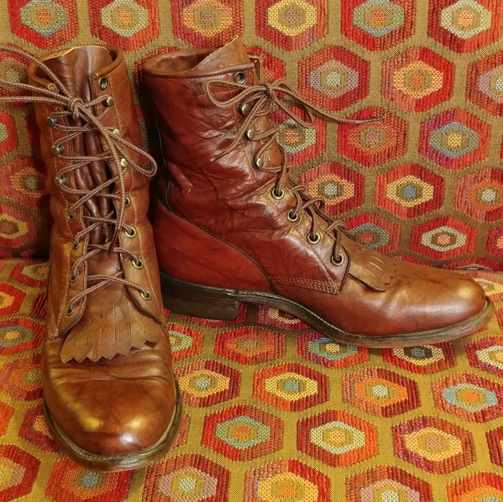 Ladies Justin lace up boots